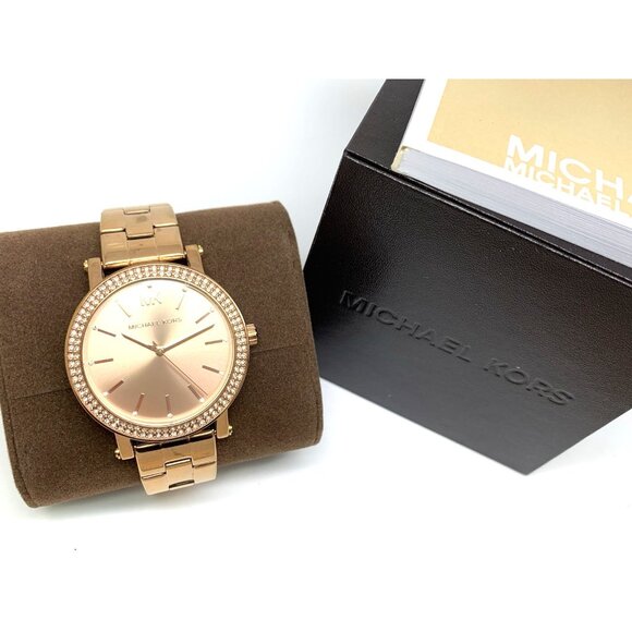 Michael Kors Women's Watch MK7346 Corey Quartz Rose Gold Stainless Steel 38mm - Picture 3 of 14